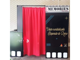 •	- Estrutura “ Rei da Cabine 2 em 1” – Totem e Cabine de fotos